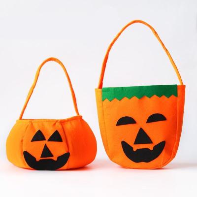 China Diy Party Halloween Pumpkin Candy Bucket Eco-friendly Decoration Halloween Supplies Storage Bag For Candy Toy Gift Bag for sale