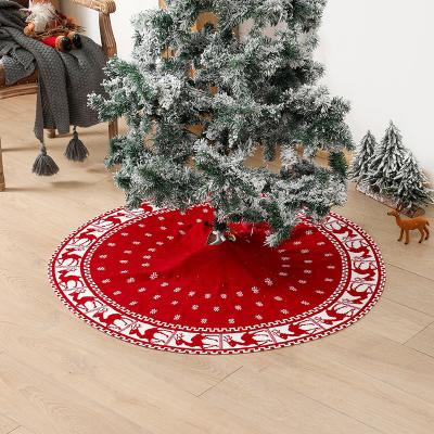 China New Eco-friendly Christmas Tree Skirt Knitted Tree Skirt Apron Knitted Elk Christmas Ornament Christmas Tree Skirt for sale