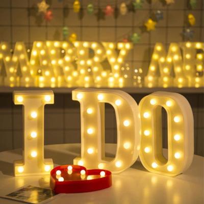 China Eco-friendly 3d Led Night Light 26 Letter 0-9 Digital Alphabet Light Wall Hanging Lamp Wedding Party Decor for sale