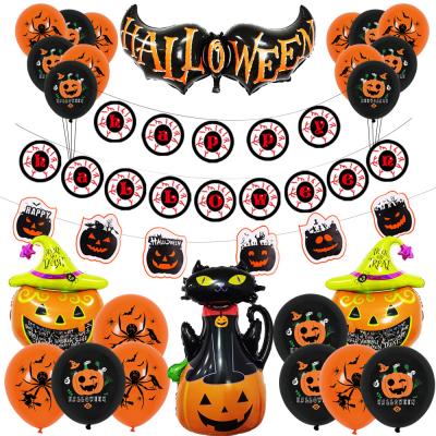 China 2022 Eco-friendly Halloween Banner Pumpkin Ghost Balloon Photo Props Home Decorations Party Halloween Balloons Globos Balloon for sale