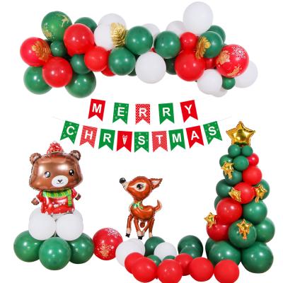 China Christmas Decoration Eco-friendly Balloon Set Happy New Year Balloon Cartoon Aluminum Foil Balloon Package OEM for sale