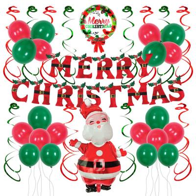 China Cheap Price Eco-Friendly Wholesale Party Supplies Round 18inch Christmas Gifts Balloon Merry Christmas Banner Set for sale