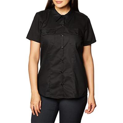 China Poplin Women's Shortsleeve Work Shirt for sale