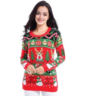 China Christmas Anti-Shrink Sweater for Women Merry Vintage Funny Tunic Knit Sweaters for sale