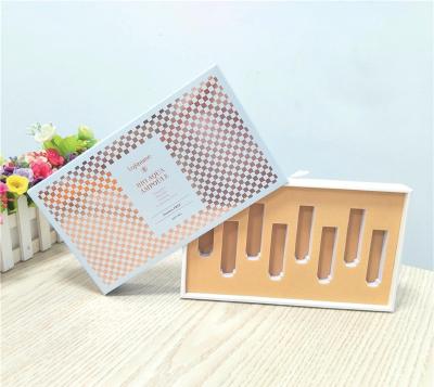 China Skin Care Recyclable Foldable Lipstick Square Bottle Gift Set Cosmetic Makeup Packaging Box for sale