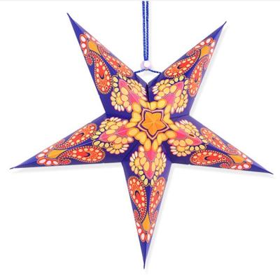 China Beautiful Colorful Christmas Decoration Customized Home Hanging Party Light LED Star Paper Lanterns for sale