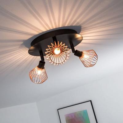 China Rose Gold Country Retro/American Style Industrial Noble Retro Appreciate High-end Design Multi-angle Adjustable Ceiling Lights for sale