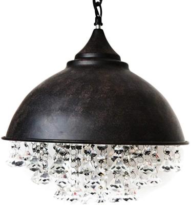 China Antique Modern Round Vintage Mounted Outdoor Crystal Pendant Light Nordic Industrial Globe Pendant for sale