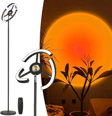 China Modern Trending Lamp Nordic Decorative Sunset Projector RGB Led Floor Lamp Adjustable Colors for sale