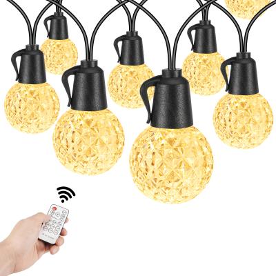 China Outdoor Garden Frideko Home Waterproof And Shatterproof Remote Patio String Led Lights With 20 Dimmable Bulbs for sale