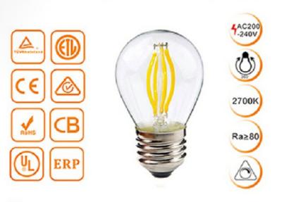 China 4W G45 Dimmable Filament Decorative LED Bulbs With Golden / Clear Glass for sale