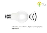 China 7W 800lm A70 Smart führte Glühlampe-Radar-Bewegungs-Sensor mit Superhelligkeit zu verkaufen