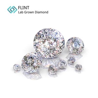 China FLINT Lab Grown Diamond CVD Diamond HPHT Synthetic High Yield High Loose Round Brilliant Cut VS1 (Lab Created) for sale