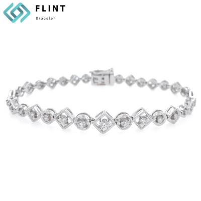 China CLASSIC loose price of FLINT Fashion Style Lab Grown DEF Diamond Tennis Bracelet Chain With good for sale