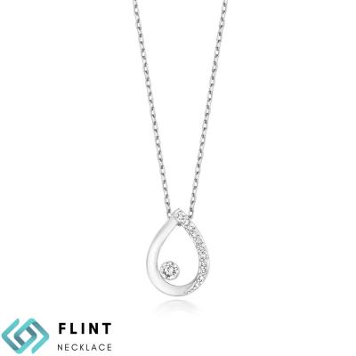 China FLINT Top Quality Lab Grown CLASSIC created real tennis Diamond Necklace For Women Jewelry group pendant for sale