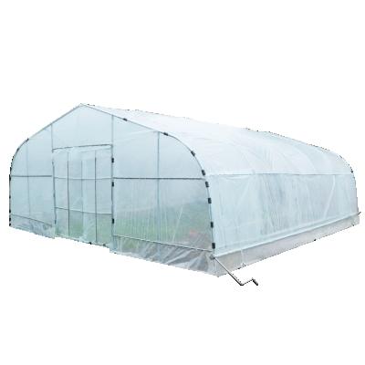 China Anti-aging hot sale PE greenhouse agricultural single-span flim greenhouse for vegetables for sale