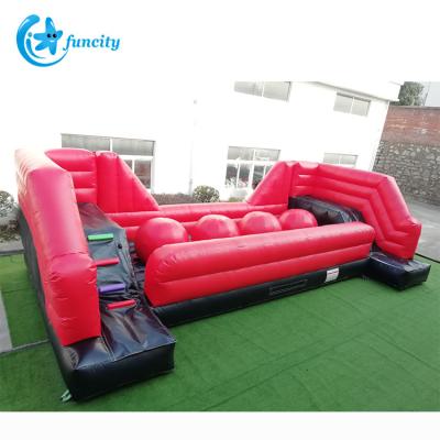 China Inflatable Wipeout Jump n Bounce Games Wipeout Course Indoor Inflatable Inflatable Obstacle Big Balls For Sport Activity for sale