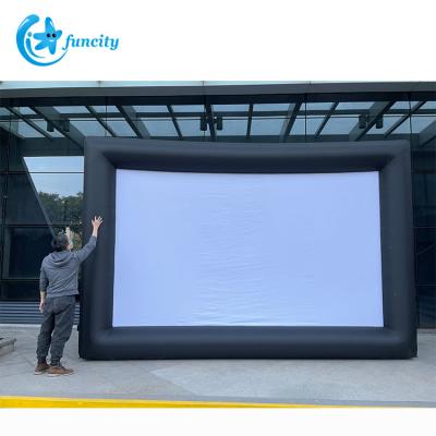 China 600D PVC / Nylon Outdoor Inflatable Cinema Screen Movie Projector Portable Advertising Screen for sale