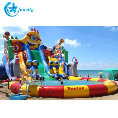 China PVC Commercial Grade Giant Inflatable Water Slide Amusement Park Inflatable Water Park for sale