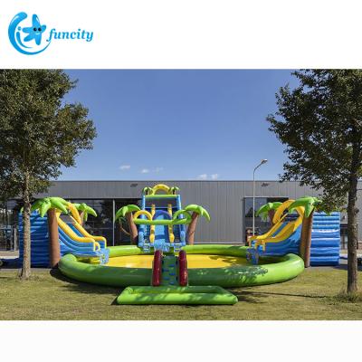 China Sea Playground Custom Inflatable Water Park Outdoor Castle Jumping Inflatable Water Park For Funny Kids for sale