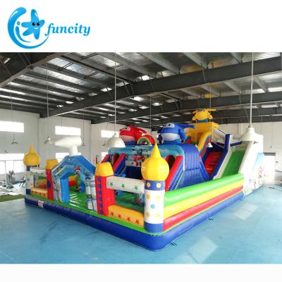 China Outdoor Inflatable Bouncy Castle Slide Waterslides Home Bouncer Playground Children Playground Inflatable Jumping Slide for sale