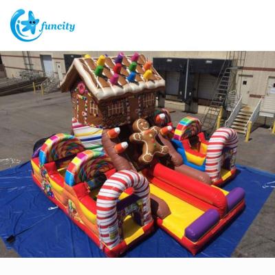 China New Arrival PVC Inflatable Bounce House Slide Inflatable Jumping Candy Castle Slide Bouncer With Slide For Kids for sale