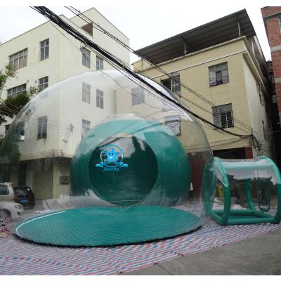 China PVC material+ 0.9mm PVC Tarpaulin Inflatable Commercial Bubble Tent For Sale/Model Transparent Inflatable Bubble Luxury Rooms for sale