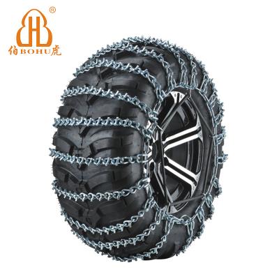 China Alloy Steel BOHU Snow Tire Chains Tractor Skid Chain With Denser V Bars Forklift Snow Chains for sale