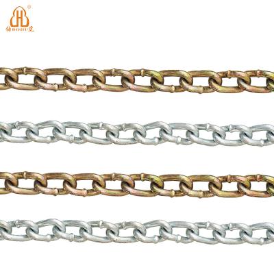 China HIND BOHU NACM90 Coil Link Chain Stainless Steel Twist Link Machine Twisted Link Chain for sale