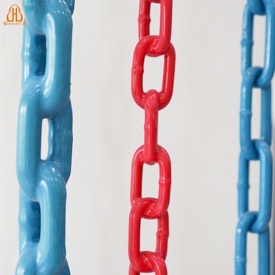 China Durable Drag BOHU Protection Chain Alloy Steel PVC Coated Chain Plastic Coating Chain for sale