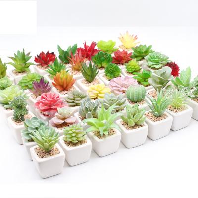 China 2022 Hot Selling High Simulation Artificial Succulents With Pot for sale