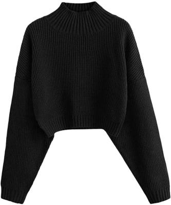 China Hot Selling Fashion Anti-Shrink Thickened Half Sweater Turtle Short Neck Knitted Winter Sweater for sale