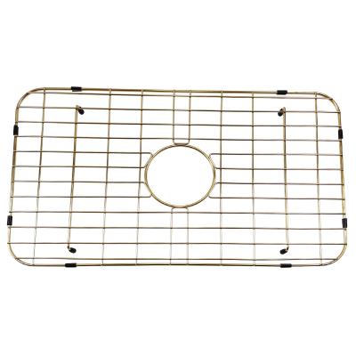 China Without Faucet Multifunctional Kitchen Sink Grid 304 Stainless Steel Rectangular Bottom Grid for sale