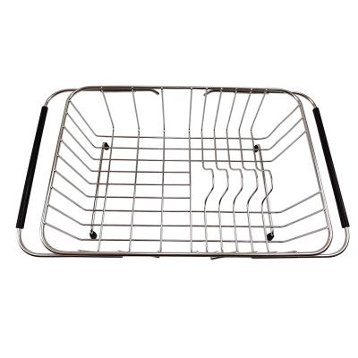 China Stocked Multifunctional Kitchen Sink Rack 304 Stainless Steel Sink Basket for sale