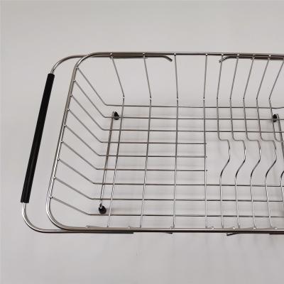 China 2021 Sink Stocked Kitchen Basket Dish Drainer Sink Basket Accessories Stainless Steel for sale