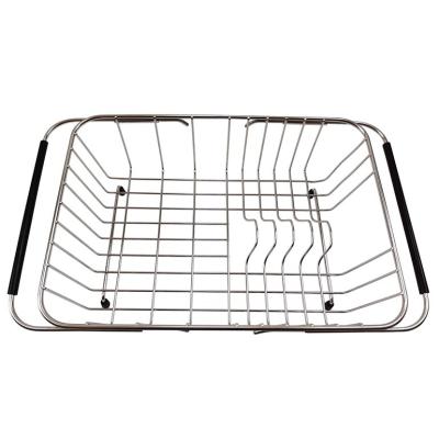 China Kitchen Utensils Dish Storage Shelf Basket Rack Buffet Organizer Stainless Steel Drying Rack Hanging Dish Drainer Rack for sale