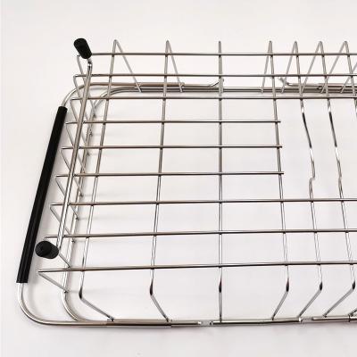 China Kitchen Sink Rack 304 Stainless Steel Sink Basket Drain Basket Multifunctional Sink Stocked for sale