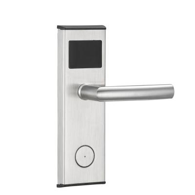 China Keyless stainless steel body RFID rfid card hotel lock for door with free software system for sale