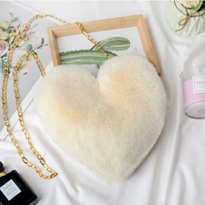 China New Designer Fashion 2021 Chain Bag Shoulder Bag Fluffy Love Female Handbag DIY Custom for sale