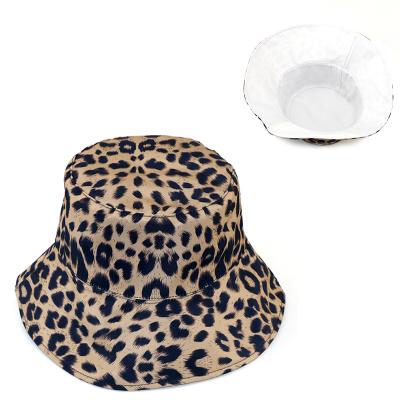 China Wholesale Retro Striped Beach Shading Fisherman Hat Casual Tie Dye Double Sided Fisherman Hat Women Hat Leopard for sale