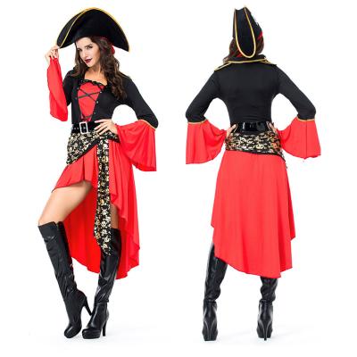 China Adult Female Polyester Halloween Pirates Of The Caribbean Party Movie Role Show Costume Cosplay for sale