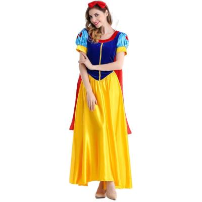 China Plus Size Polyester Halloween Costume Stage Adult White Show Dress Snow Cosplay Costumes for sale