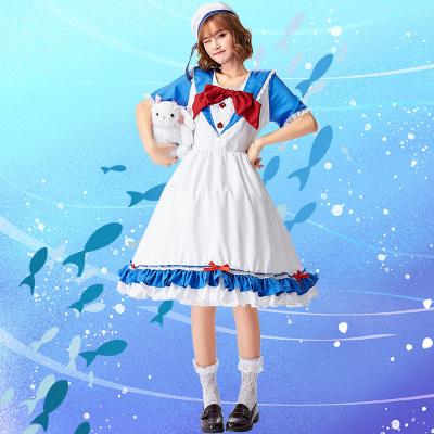 China Polyester Halloween Alice Lolita Dress Maid Costume Anime Maid Sailor Style Maid Cosplay Costume for sale