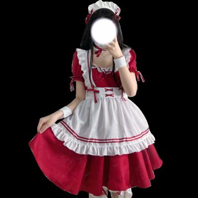 China Hot Black and White Polyester Japanese Miracle Maid Maid Dress Girl Maid Classic Lolita Dress Cos for sale