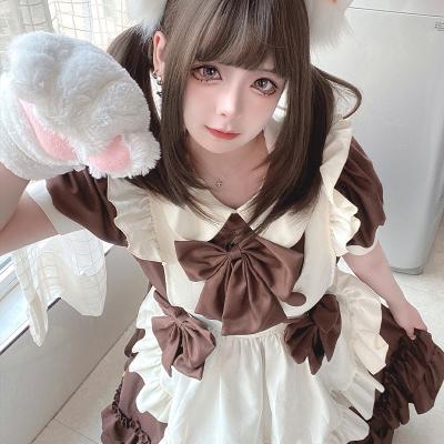 China Polyester Lovely Japanese Maid Outfit Lolita Princess Skirt Goth Lolita Dress for sale