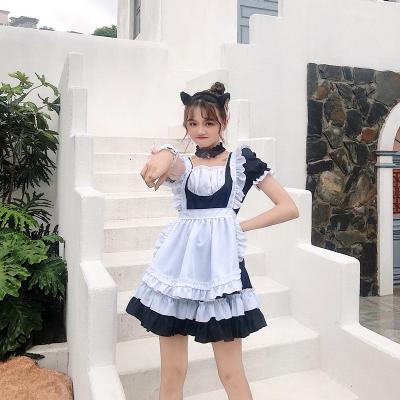 China Role Play Uniform Maid Polyester Kitchen Cute Lolita Dress Seductive Maid Dress for sale