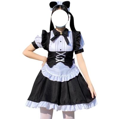 China New black and white OCCASIONAL Lolita Dress Goth Maid Costume Halloween costume for sale