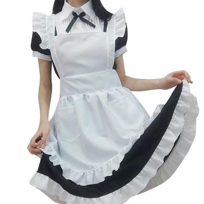 China MOE Japanese anime maid outfit skirt new living classic black and white polyester love maid outfit long for sale