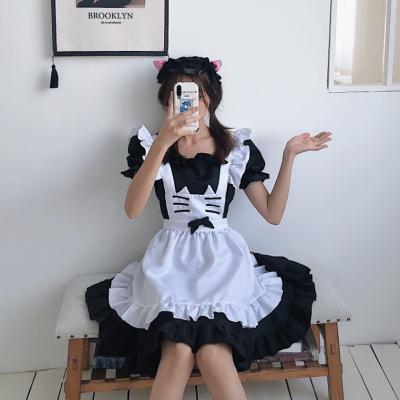 China Polyester Coffee Cat Maid Costume Cosplay Uniform Allures Daily Wear With Cute Lolita Dress for sale