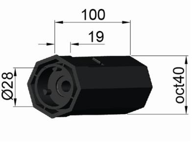 China At both ends of high quality plastic tube end cap for roller shutters for sale